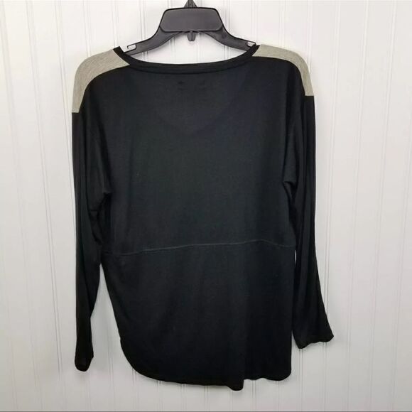 Madewell Womens Gray & Black Anthem Tee in Color Block Long Sleeve Size XS - Picture 9 of 10